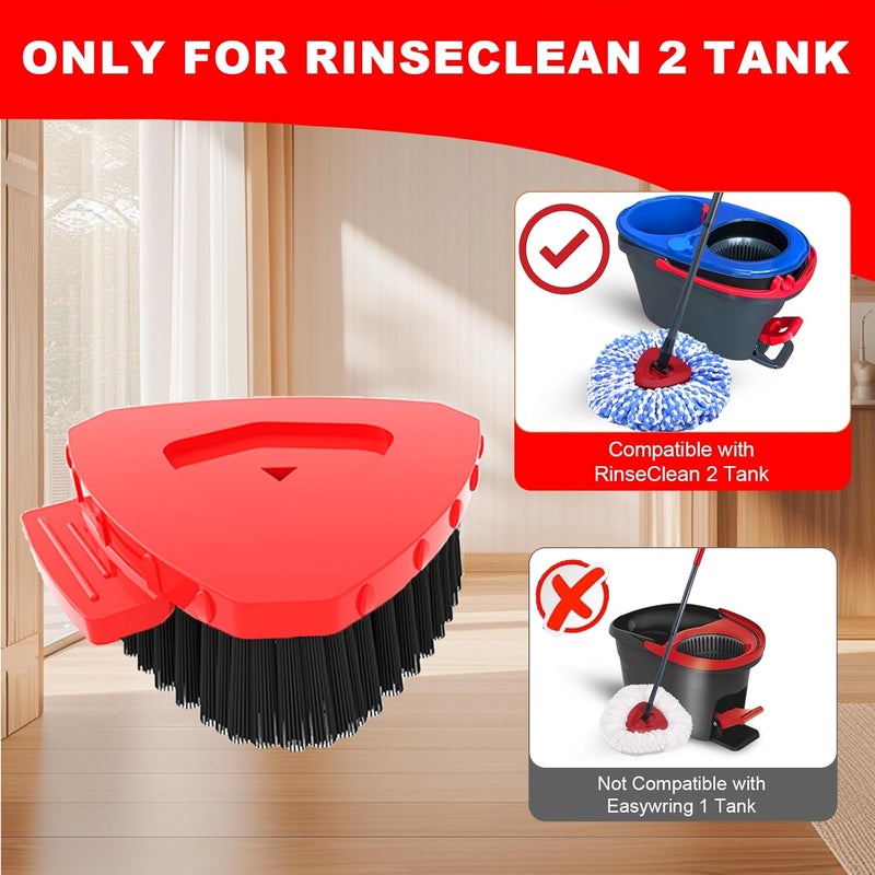 OKcedier Small 1 Pack Scrub Brush Replace Head ONLY for O Cedar RinseClean 2-Tank Spin Mop, NOT for EasyWring 1-Tank System - Image 2